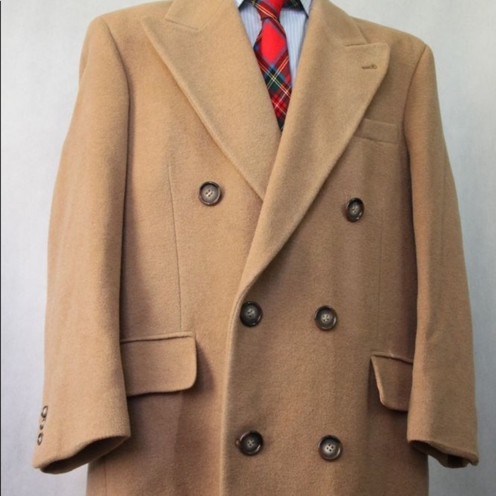 MEN'S RALPH LAUREN CAMEL HAIR BLEND WINTER COAT